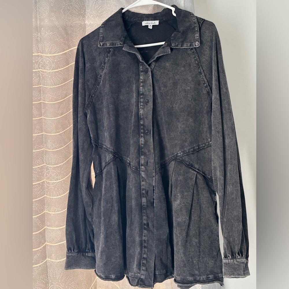 White Birch Black Button Down Shirt